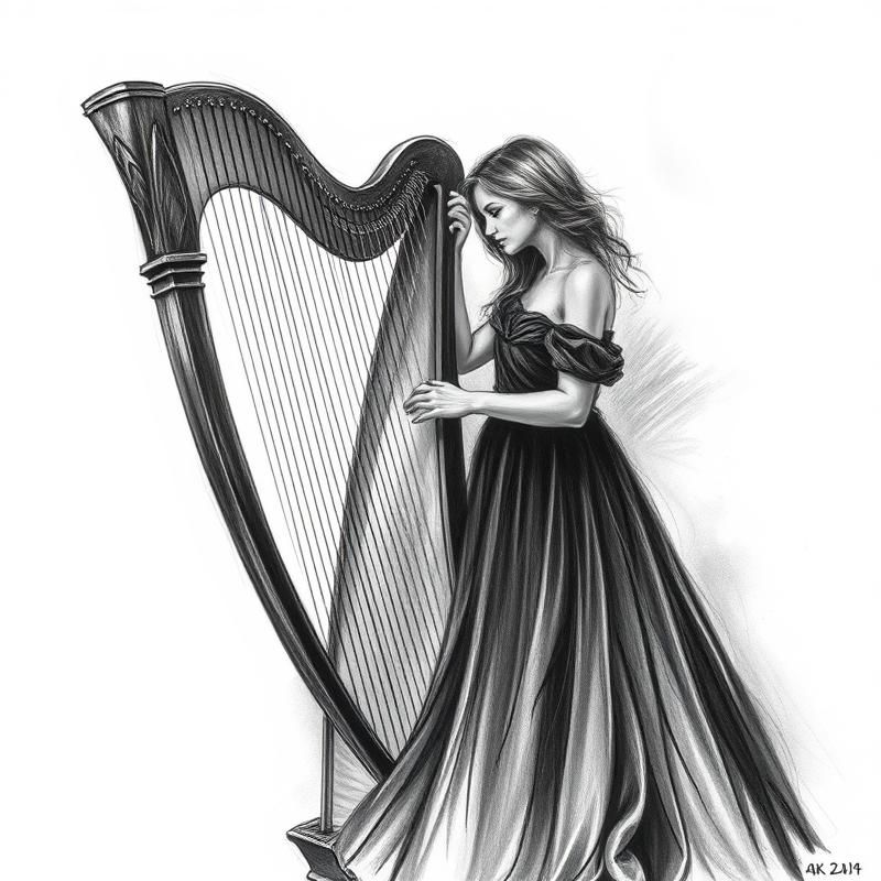 charcoal drawing style AI art
