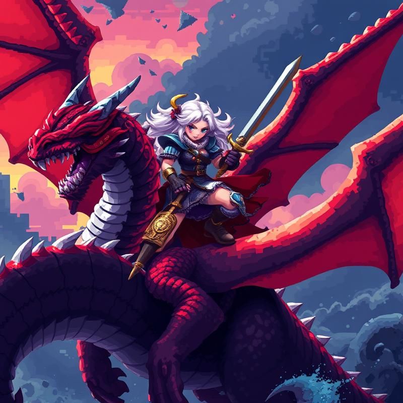 pixel art style AI art
