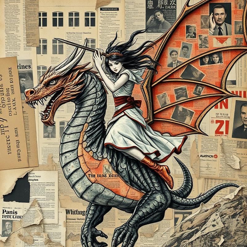 collage style AI art