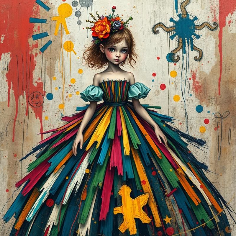 art brut style AI art