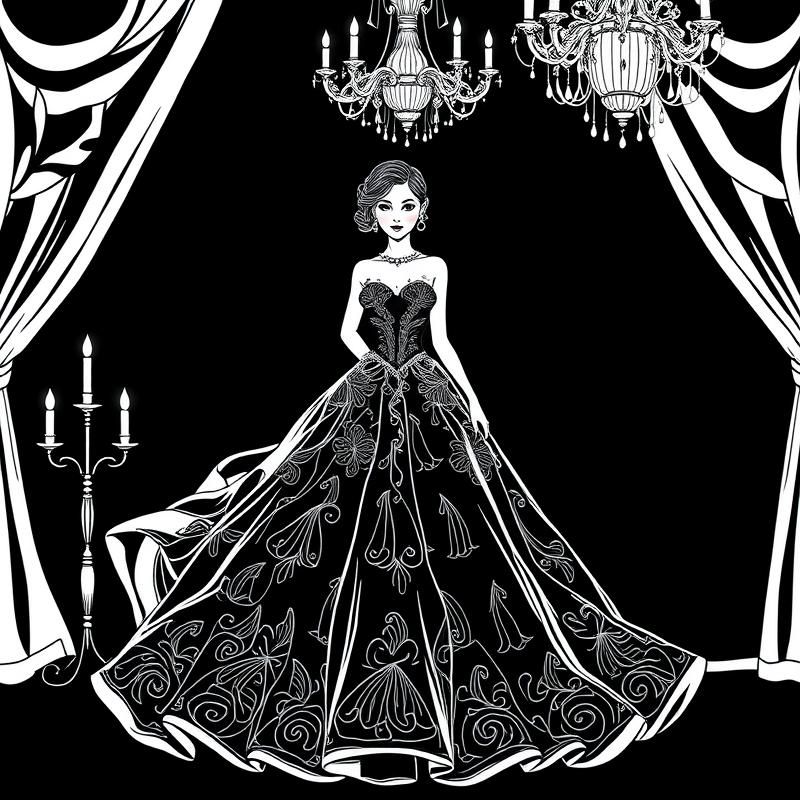 line art style AI art