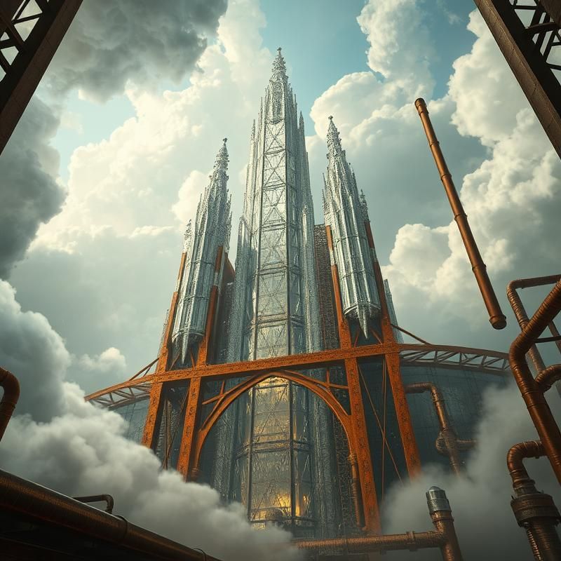 industrial style AI art