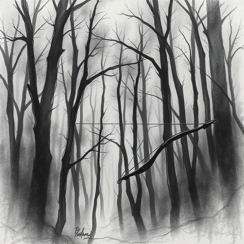 charcoal drawing style AI art