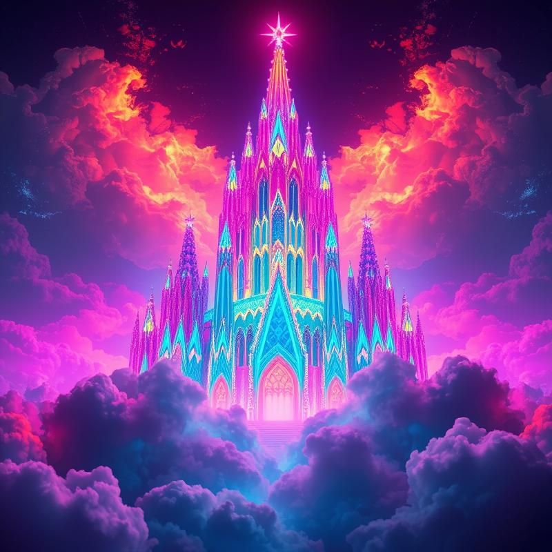 neon art style AI art