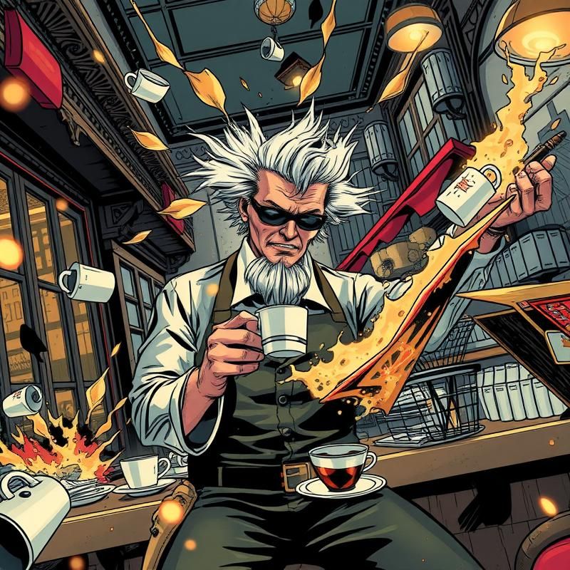 comic book style AI art