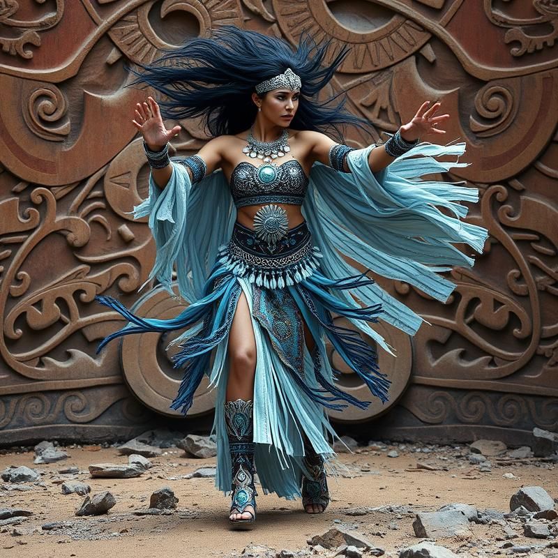 tribal style AI art