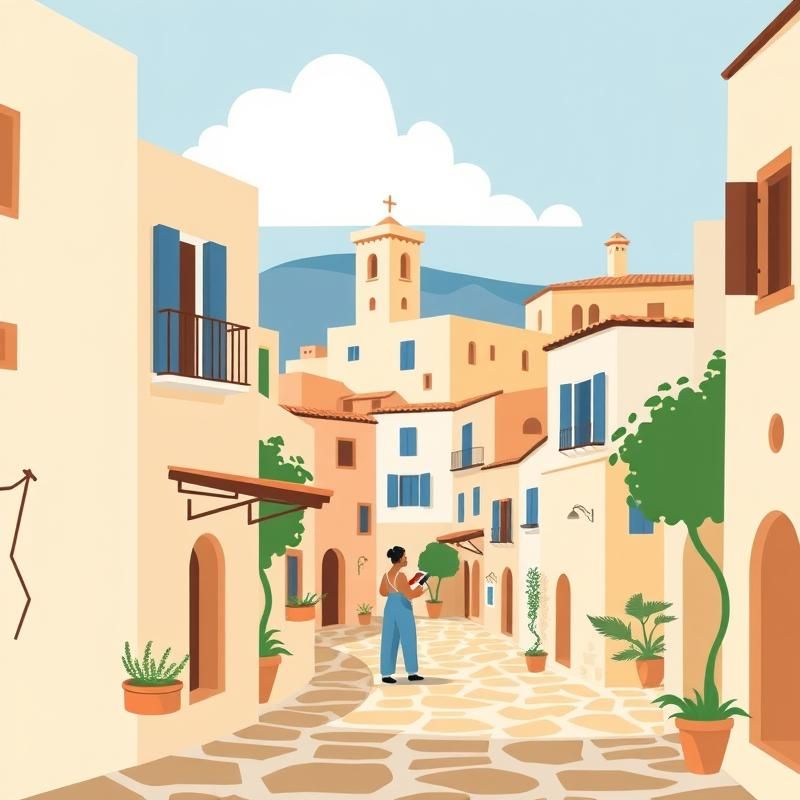 flat design style AI art