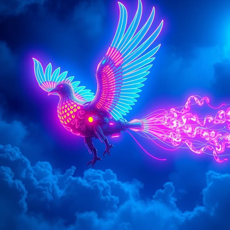 neon art style AI art
