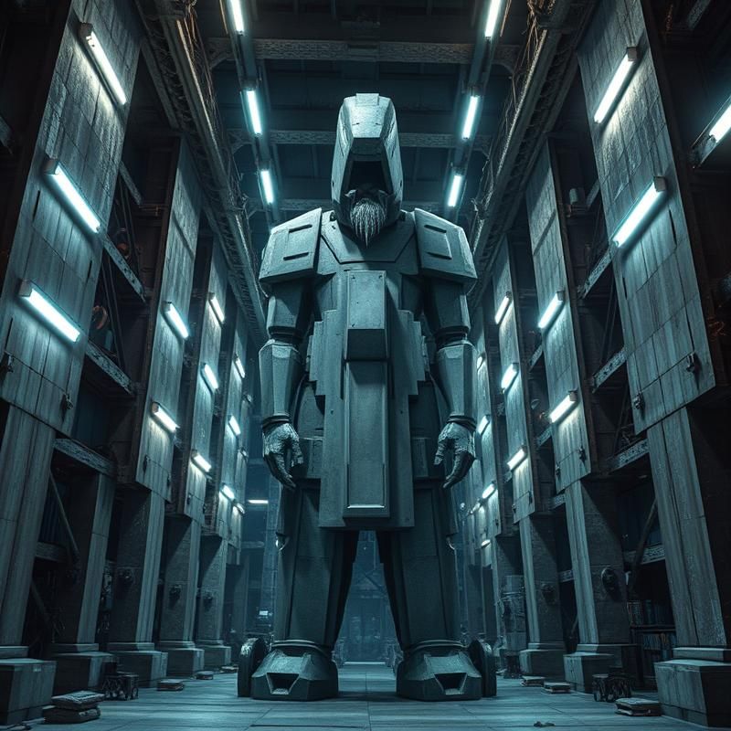 brutalist style AI art