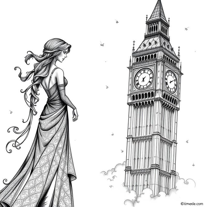 line art style AI art