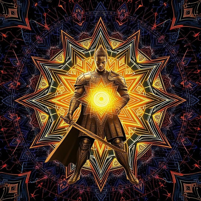 sacred geometry style AI art