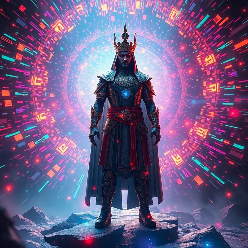 holographic style AI art