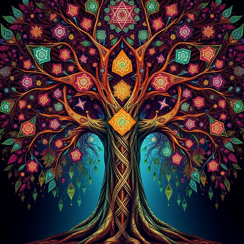 sacred geometry style AI art
