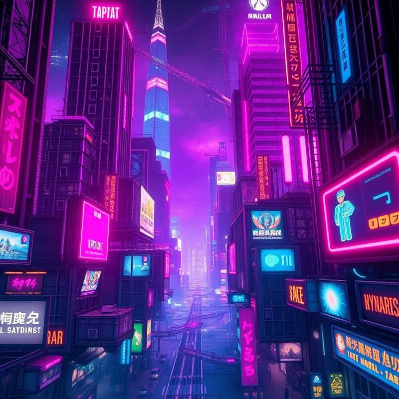 synthwave style AI art