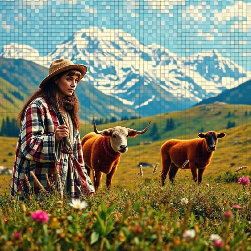 mosaic style AI art