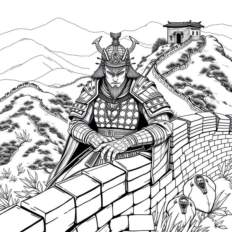 line art style AI art