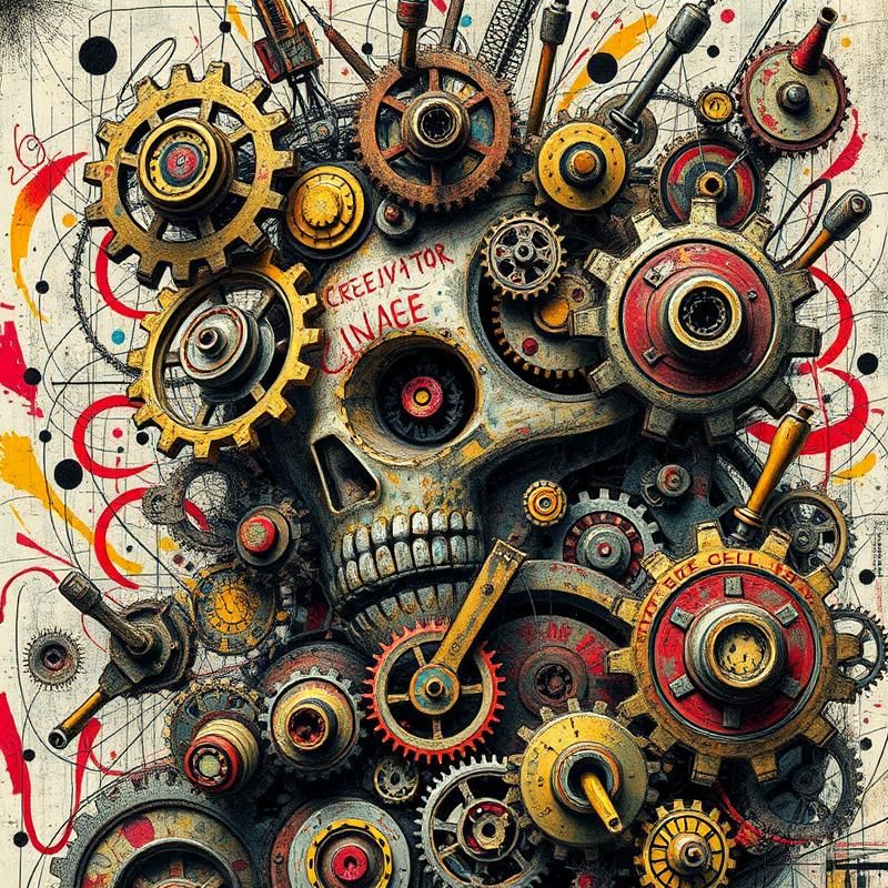 art brut style AI art