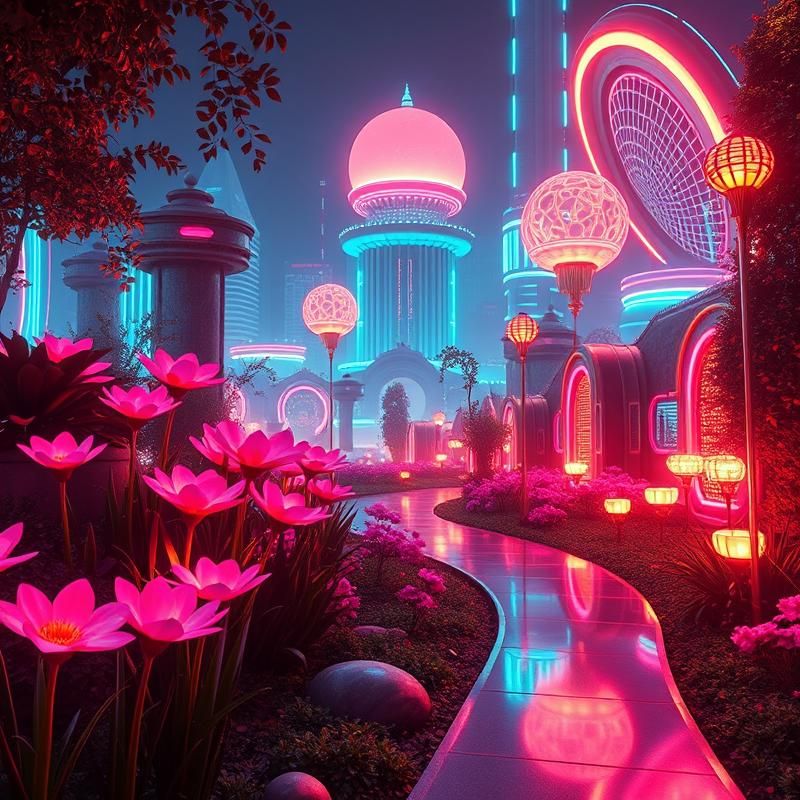 synthwave style AI art