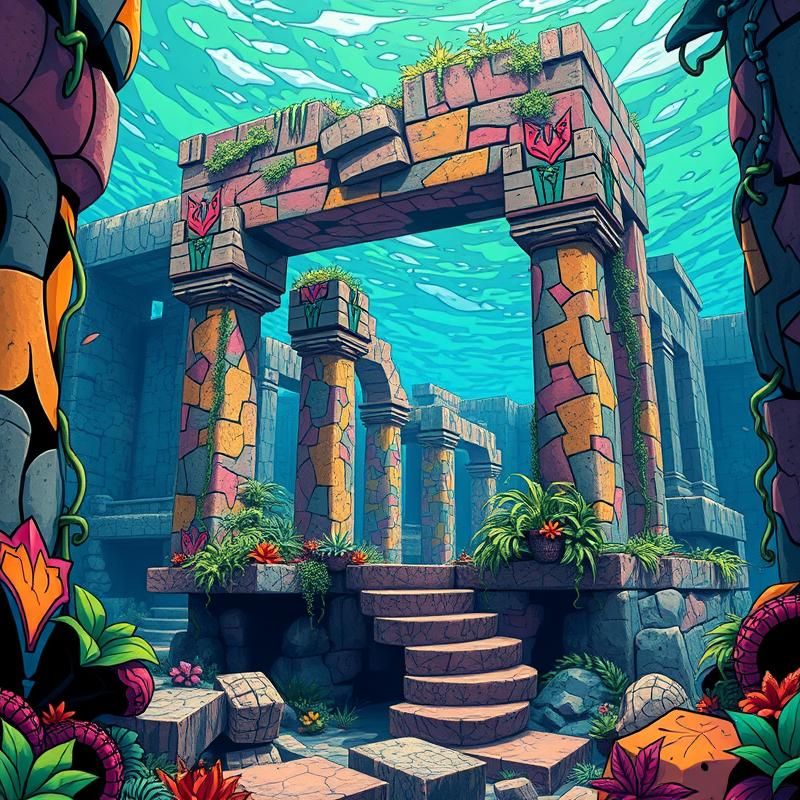memphis design style AI art