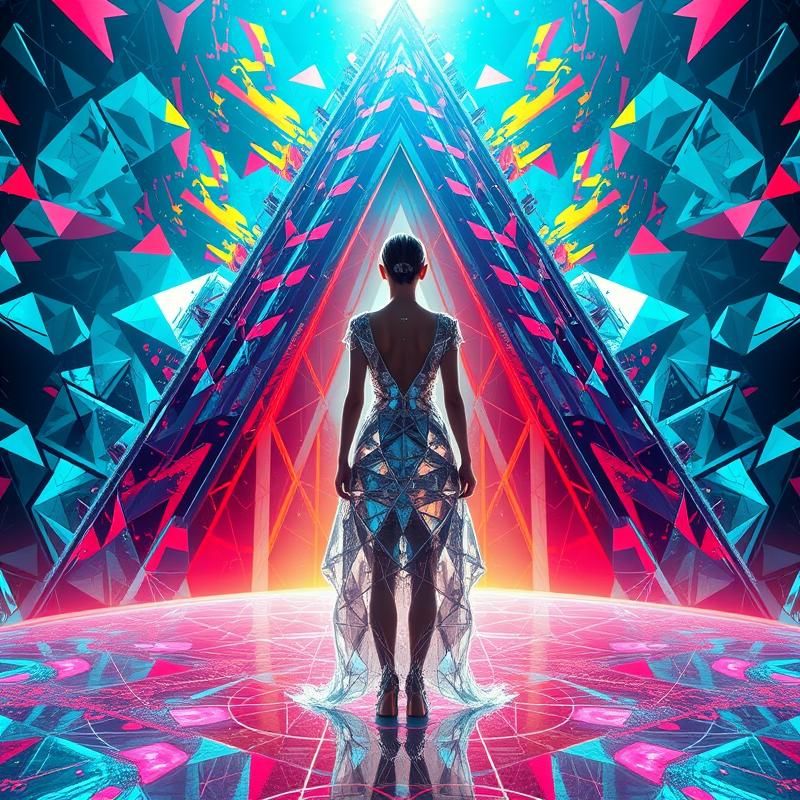 geometric style AI art