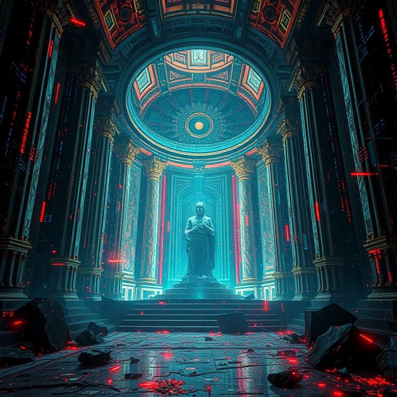 glitch art style AI art