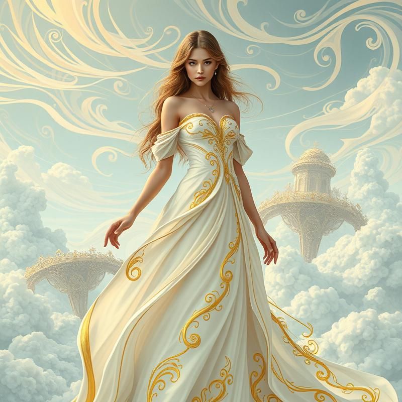 art nouveau style AI art