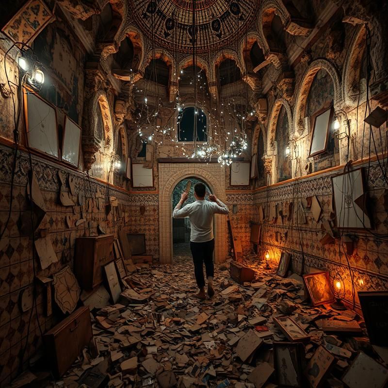 installation art style AI art