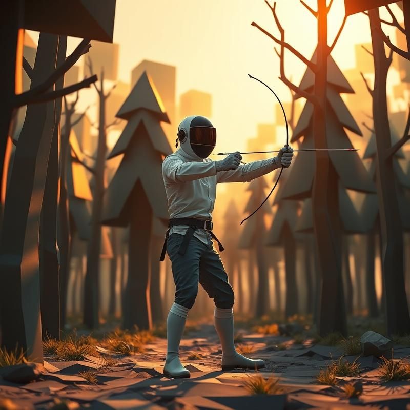 low poly style AI art