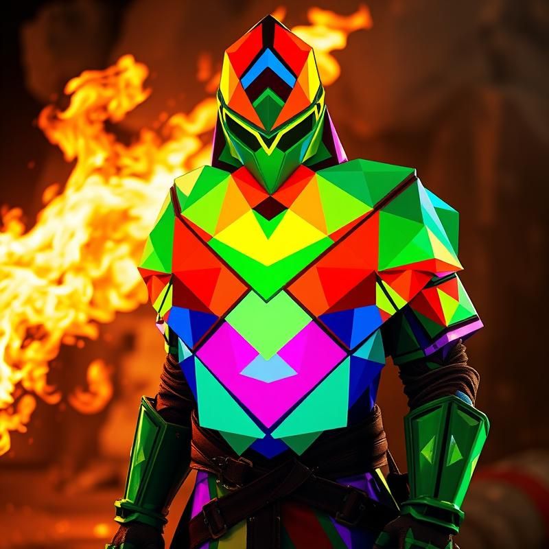 geometric style AI art