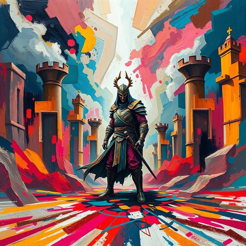 abstract style AI art