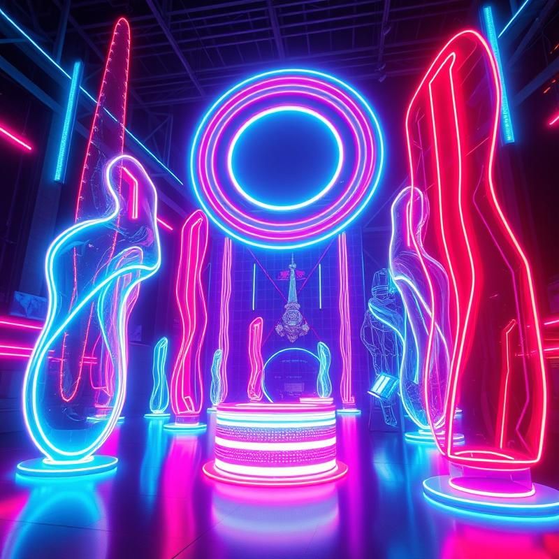 synthwave style AI art