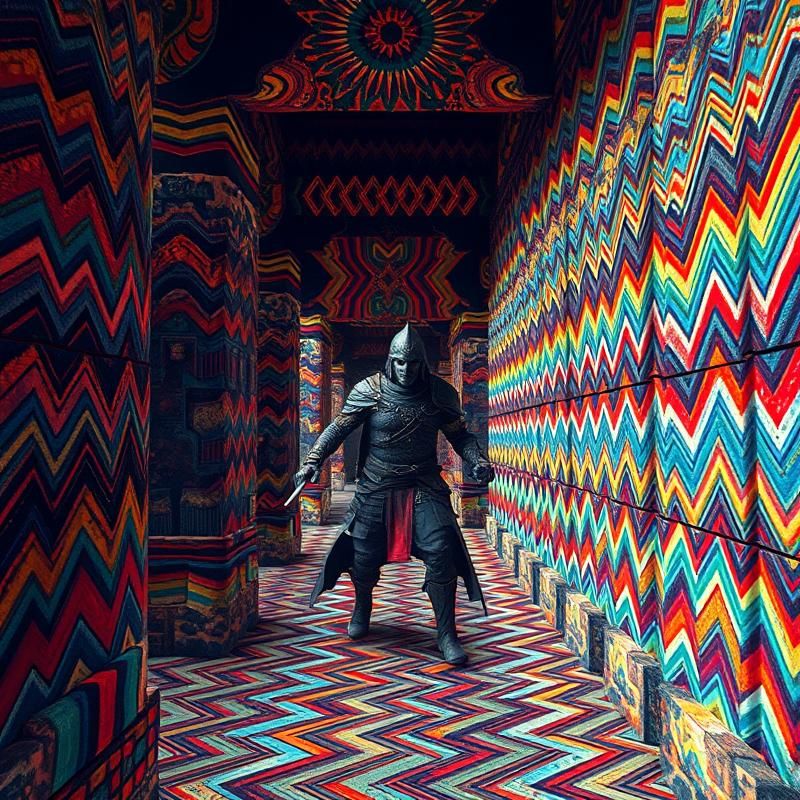 op art style AI art