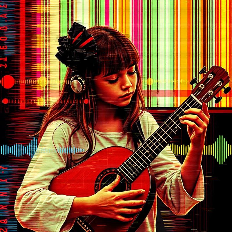 glitch art style AI art