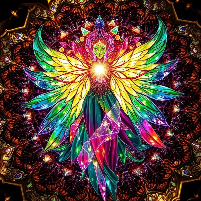 stained glass style AI art