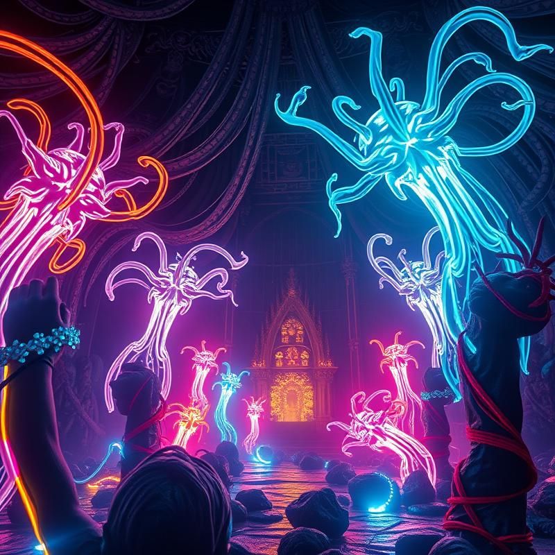 light painting style AI art