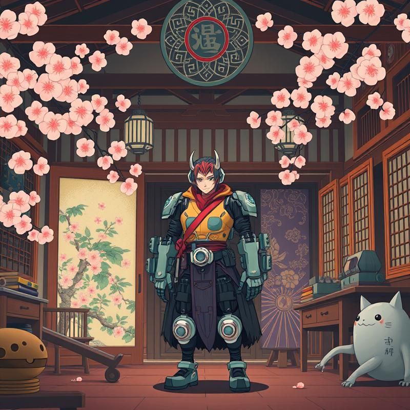 ukiyo-e style AI art