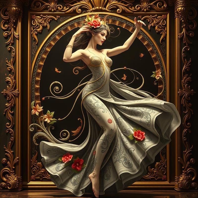 art nouveau style AI art