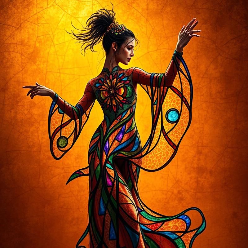 stained glass style AI art