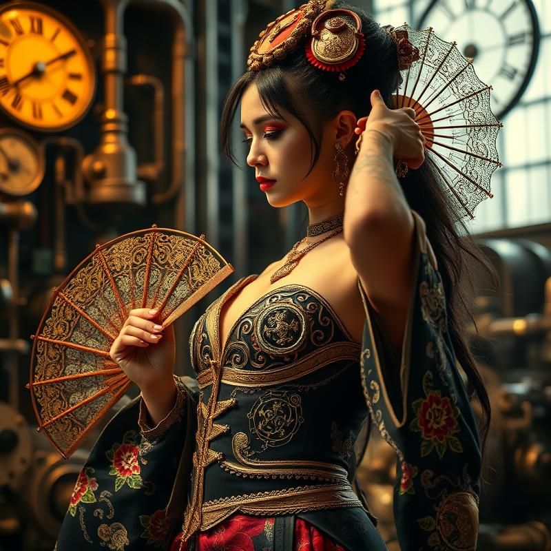 steampunk style AI art