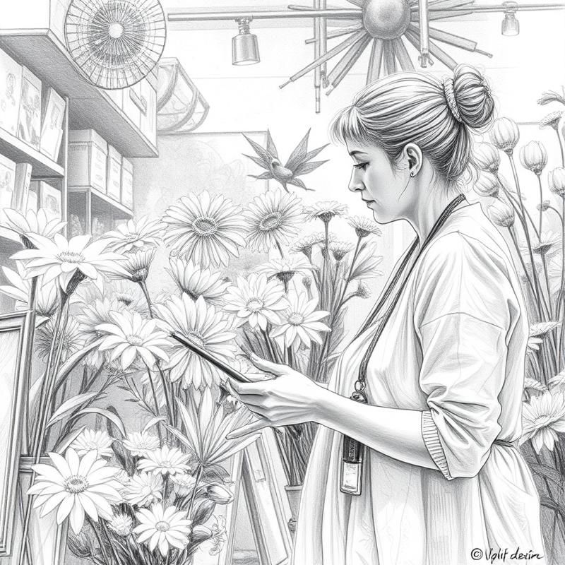 pencil sketch style AI art