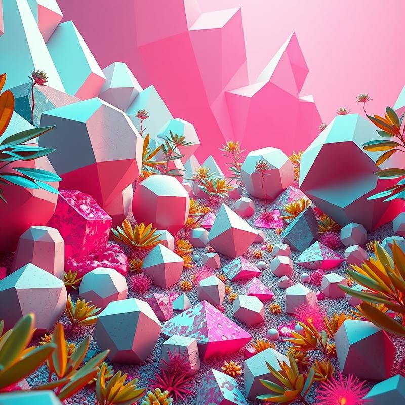 geometric style AI art
