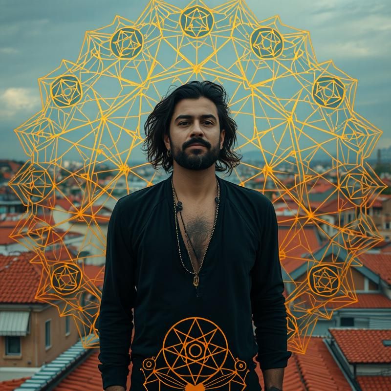 sacred geometry style AI art