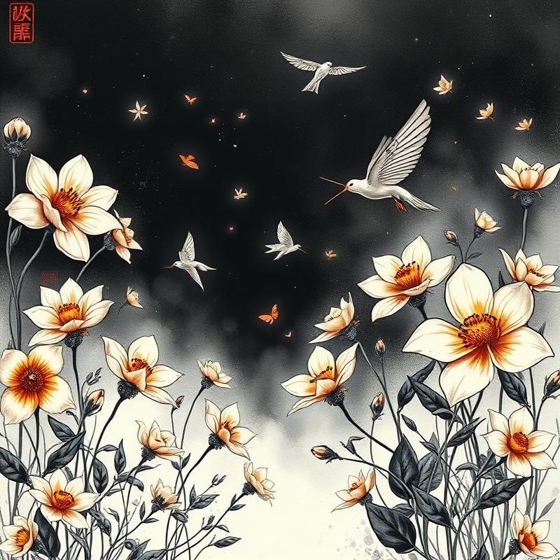ink drawing style AI art
