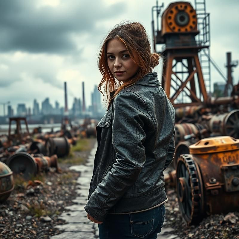 industrial style AI art