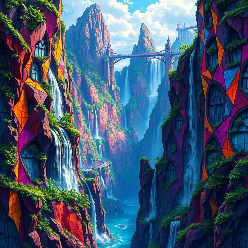 stained glass style AI art