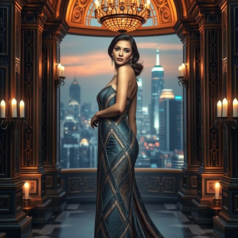 art deco style AI art