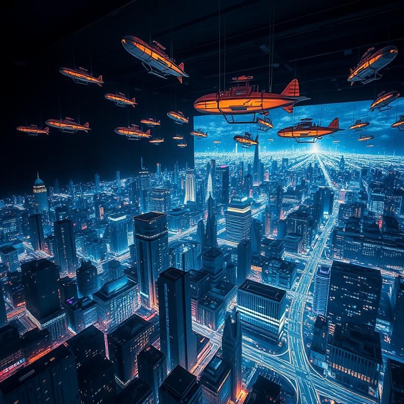 installation art style AI art