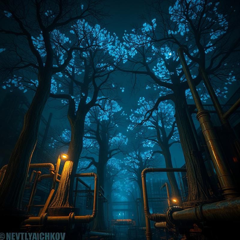 industrial style AI art