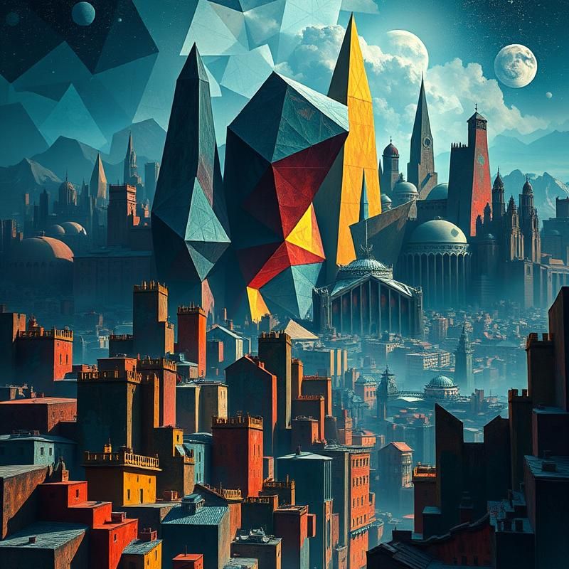 cubism style AI art