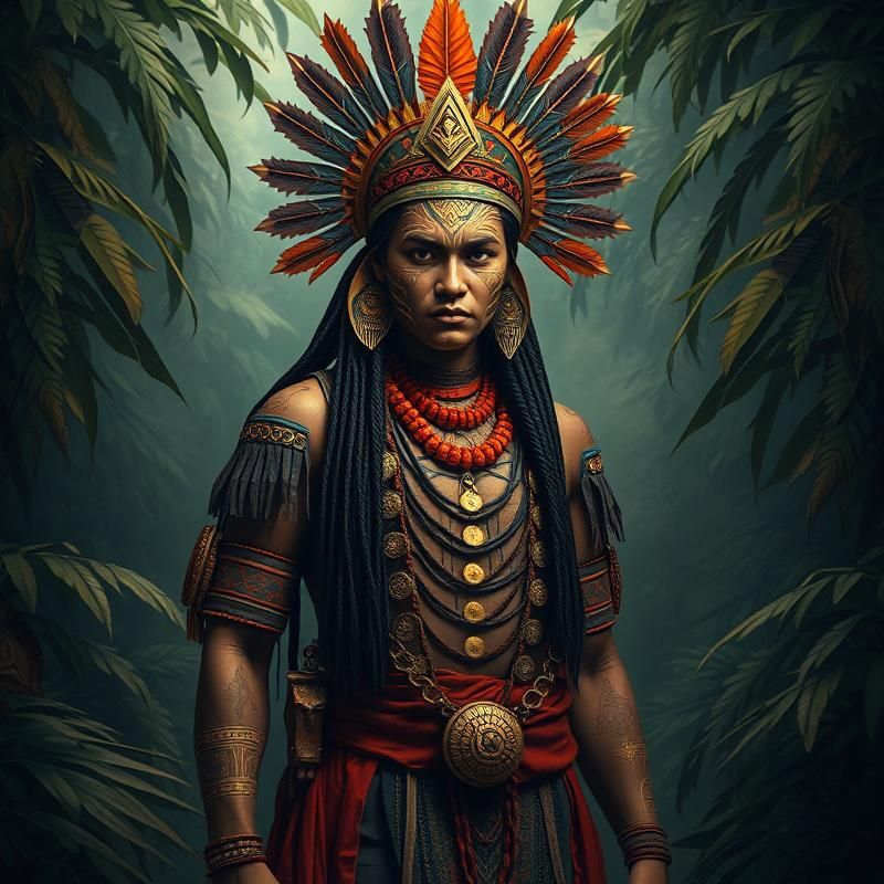 tribal style AI art